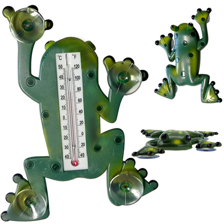 External suction cup thermometer frog
