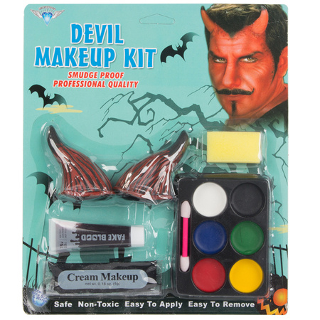 Face makeup devil kit for halloween makeup horns disguise