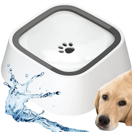 Floating water bowl for dog and cat 1l non-splashing slow drinker