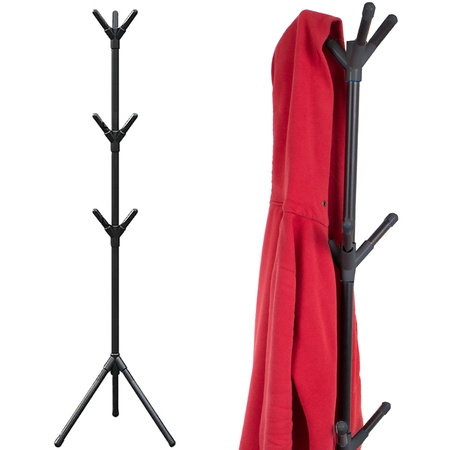 Floor standing clothes rack jackets floor stand metal black