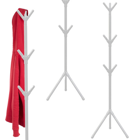 Floor standing clothes rack jackets floor stand metal white