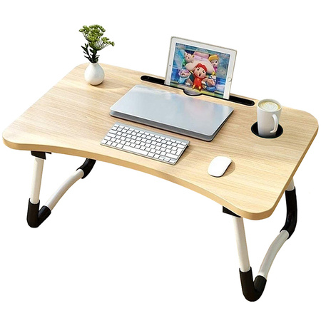 Folding laptop table for bed stand