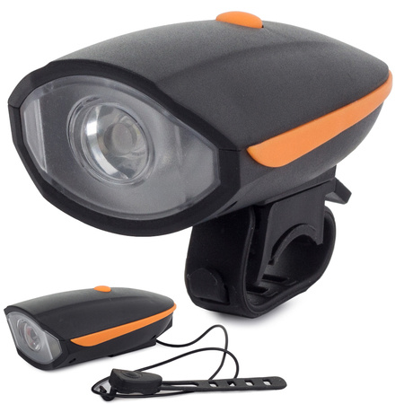 Front led bicycle lamp with horn signal