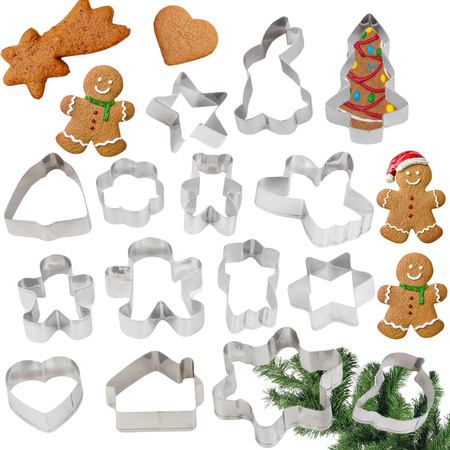 Gingerbread cookie cutters christmas cookies 15 pcs. To bake