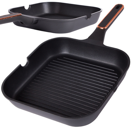 Grill frying pan induction nonstick 28cm