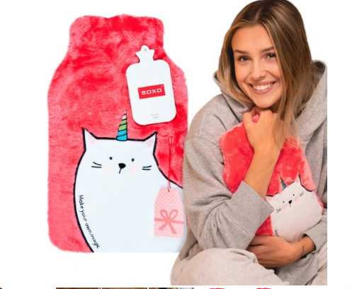 HOT WATER BOTTLE COVER CAT UNICORN (50)