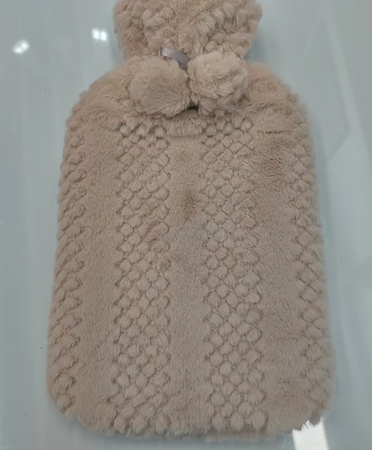 HOT WATER BOTTLE COVER PLUSH BROWN (50)