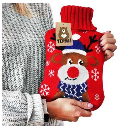 HOT WATER BOTTLE COVER REINDEER (50)