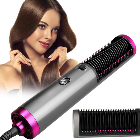 Hair dryer brush straightener styling