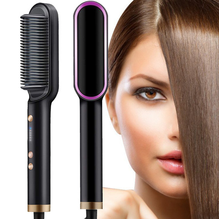 Hair straightener brush to straighten the hair