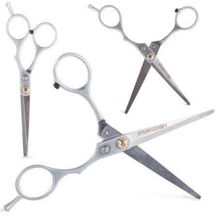 Hairdressing scissors, straight, sharp, steel, comfortable