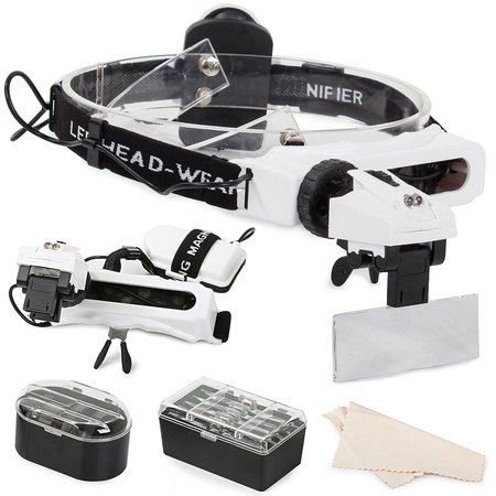 Head magnifier 2 led for head head glasses 28x