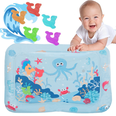 Inflatable sensory water mat for toddlers to play on