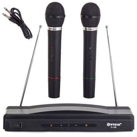 Karaoke System 2x Wireless Microphone + Station