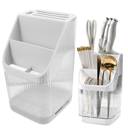 Kitchen organiser cutlery tray knife drainer basket stand