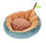 LEAF DOG BED BLUE (30)