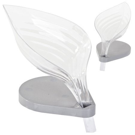 Leaf soap dish for bath soap with drain