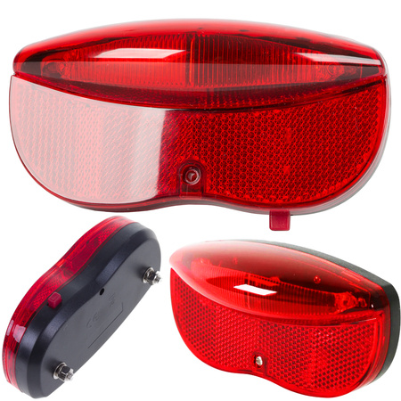 Led bicycle rear light for bicycle rack 2xaa batteries strong