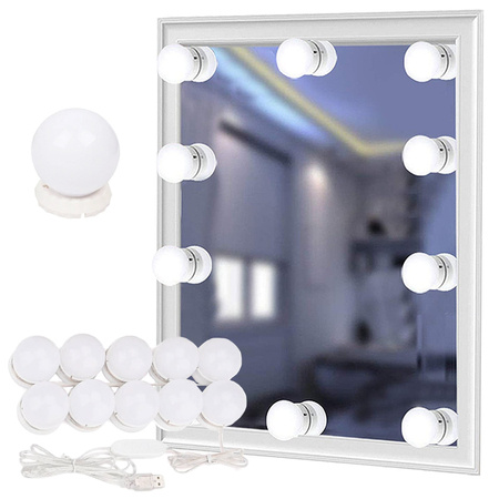 Led dressing table mirror lights make-up set 10pcs