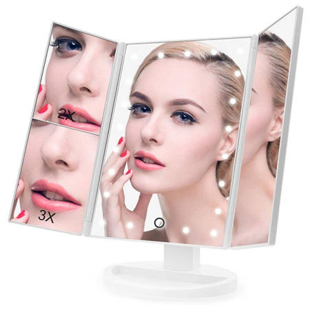 Led illuminated magnification cosmetic mirror