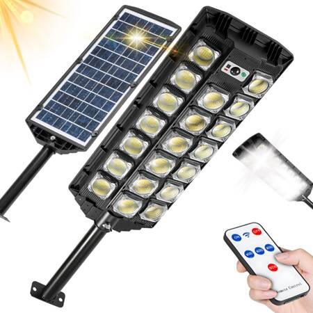 Led solar street lamp with remote control powerful waterproof ip65 motion sensor