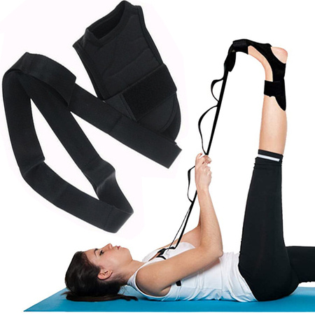 Leg muscle stretching belt twine training