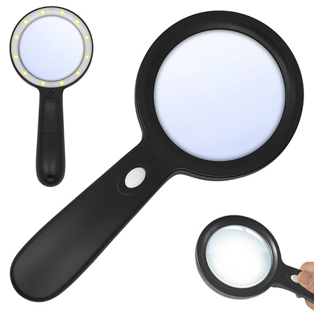Magnifying glass 10x with led illumination