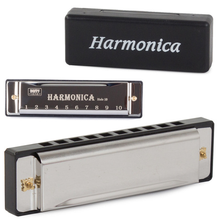 Metal harmonica in c major case 10 channels
