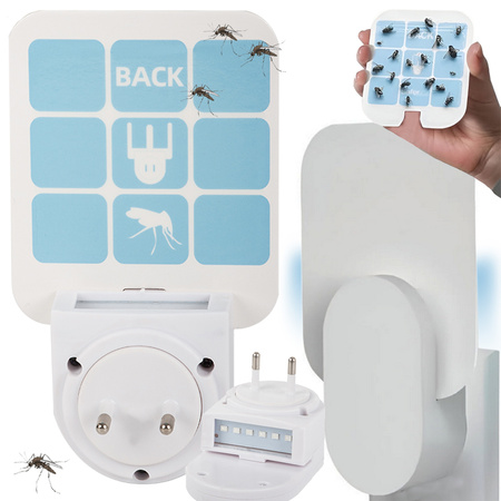 Mosquito repellent insect repellent with interchangeable plates uv-contact cleaner