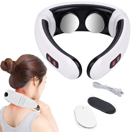 Neck massager back electrostimulator of the shoulders of the neck