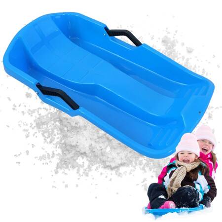 Plastic slide sled with backrest with brakes and pull cord