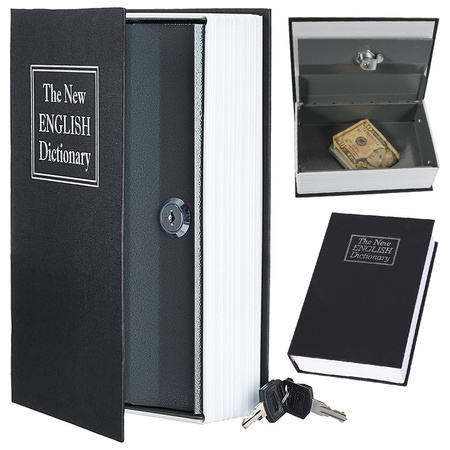 Safe, Book, Metal, Box, Safe, Key 24cm