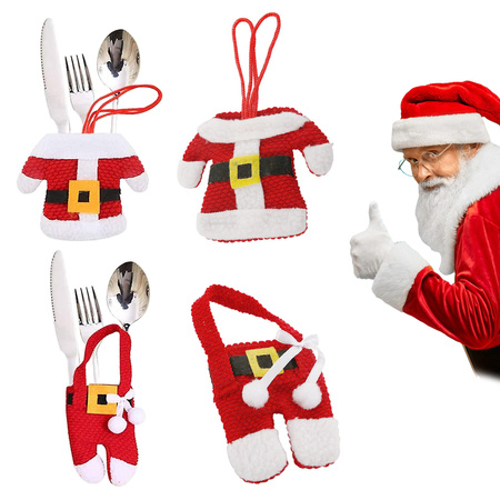 Santa's Christmas cutlery cover