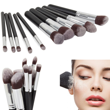 Set of professional make-up brushes 10 pieces