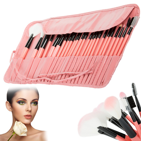 Set of professional make-up brushes 24 pieces