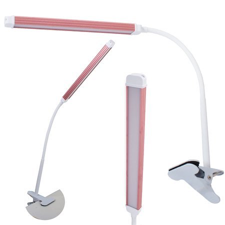 Shadowless desk lamp with cosmetic clip