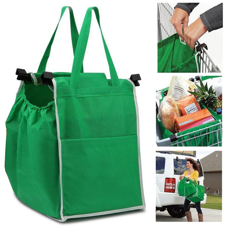 Shopping bag net basket trolley 2 pieces