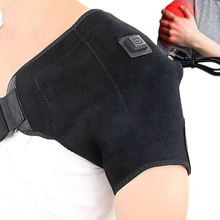 Shoulder brace with heating 3 heating modes usb