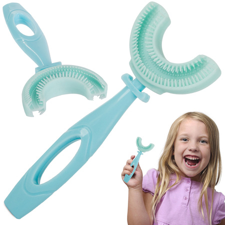 Silicone manual toothbrush for children letter u 360