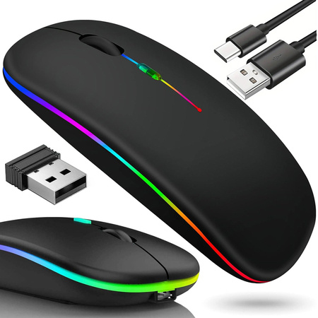 Slim 2.4 ghz bluetooth control optical mouse for pc laptops