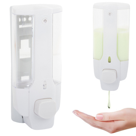 Soap dispenser gel liquid soap on the wall
