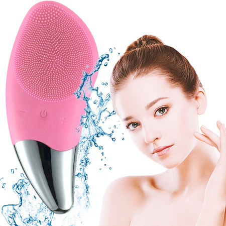 Sonic facial cleaning brush massager