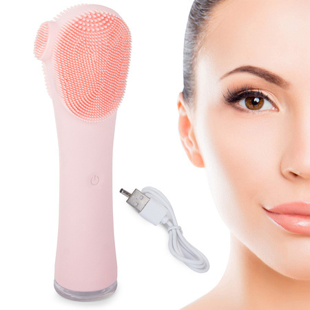 Sonic facial cleaning brush massager
