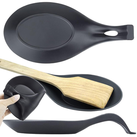 Spoon rest silicone drainer utensils under ladle