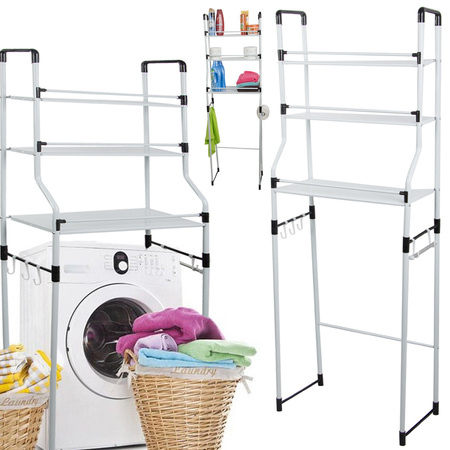 Standing shelf over washing machine toilet bathroom rack cabinet 3 shelves