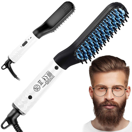 Straightener brush beard and hair comb