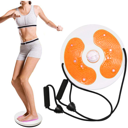 Swivel twister for exercise with cables foot massager