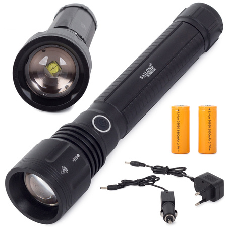 Tactical torch bailong powerful zoom cree xhp50