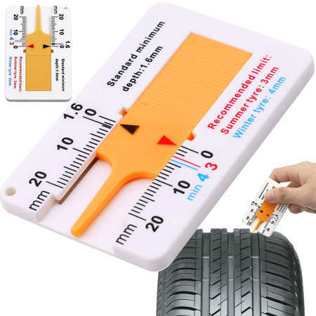 Tester tyre wear indicator tread depth gauge