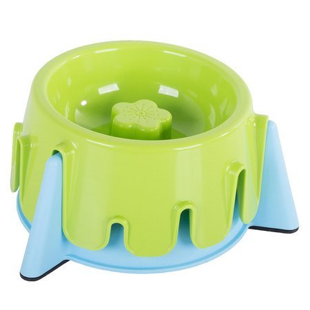 The bowl that slows down the food of the cat dog, adjustable